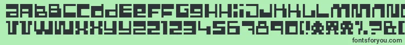 PixelPower-Schriftart – Schwarze Schriften auf grünem Hintergrund