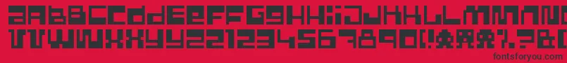 Fonte PixelPower – fontes pretas em um fundo vermelho