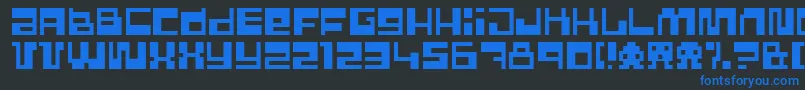 Шрифт PixelPower – синие шрифты на чёрном фоне