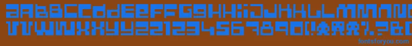 フォントPixelPower – 茶色の背景に青い文字