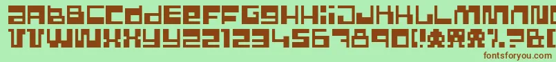 PixelPower Font – Brown Fonts on Green Background