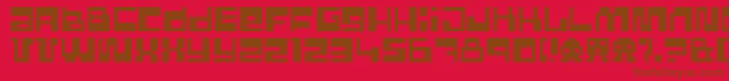 PixelPower Font – Brown Fonts on Red Background