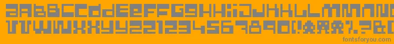 PixelPower Font – Gray Fonts on Orange Background