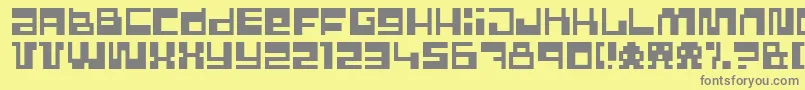 PixelPower Font – Gray Fonts on Yellow Background