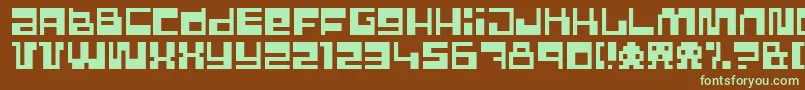 PixelPower Font – Green Fonts on Brown Background