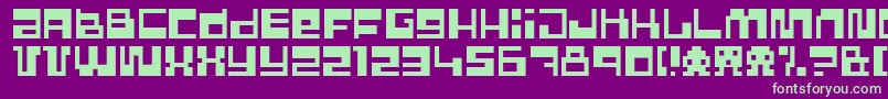 PixelPower Font – Green Fonts on Purple Background