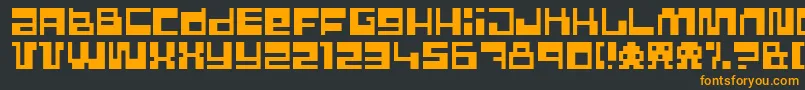 PixelPower-fontti – oranssit fontit mustalla taustalla