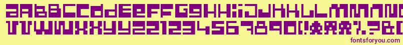 PixelPower Font – Purple Fonts on Yellow Background