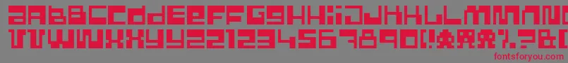 PixelPower-fontti – punaiset fontit harmaalla taustalla