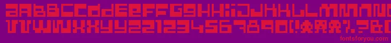 PixelPower Font – Red Fonts on Purple Background