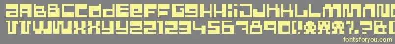 PixelPower Font – Yellow Fonts on Gray Background