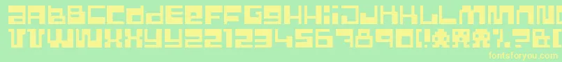 PixelPower-fontti – keltaiset fontit vihreällä taustalla