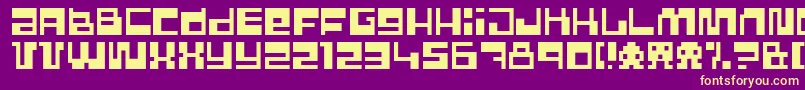 PixelPower Font – Yellow Fonts on Purple Background