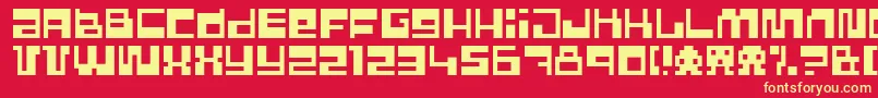 PixelPower Font – Yellow Fonts on Red Background