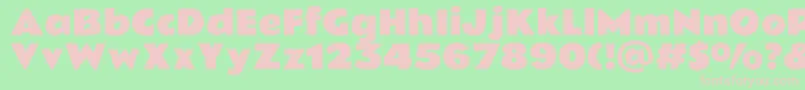 RammettooneRegular Font – Pink Fonts on Green Background