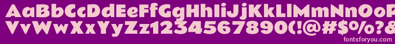 RammettooneRegular Font – Pink Fonts on Purple Background