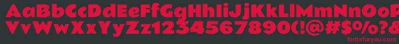 RammettooneRegular Font – Red Fonts on Black Background