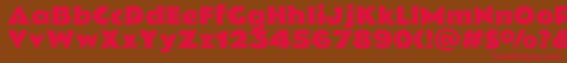 RammettooneRegular Font – Red Fonts on Brown Background