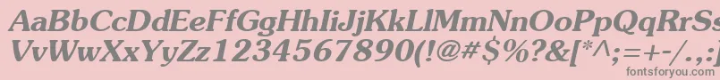 AgsouvenircyrBolditalic Font – Gray Fonts on Pink Background