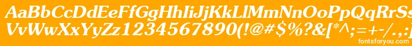 AgsouvenircyrBolditalic Font – White Fonts on Orange Background