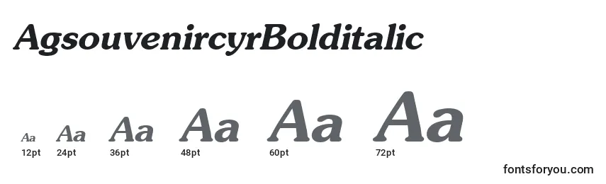 AgsouvenircyrBolditalic Font Sizes