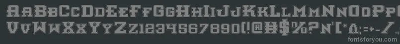 Шрифт Interceptorp – серые шрифты на чёрном фоне