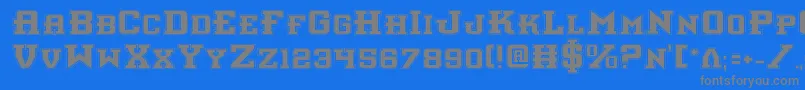 フォントInterceptorp – 青い背景に灰色の文字