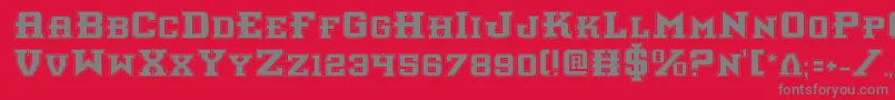 Interceptorp Font – Gray Fonts on Red Background