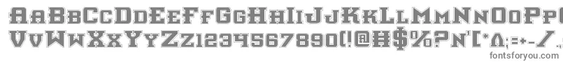Interceptorp-Schriftart – Graue Schriften auf weißem Hintergrund