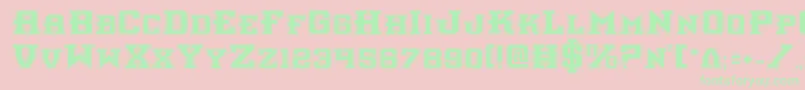 Interceptorp Font – Green Fonts on Pink Background