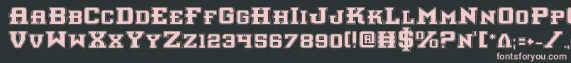 Interceptorp Font – Pink Fonts on Black Background