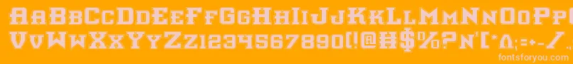 Czcionka Interceptorp – różowe czcionki na pomarańczowym tle