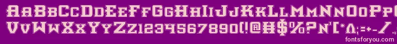 Interceptorp Font – Pink Fonts on Purple Background
