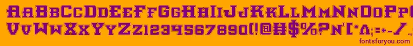 Шрифт Interceptorp – фиолетовые шрифты на оранжевом фоне