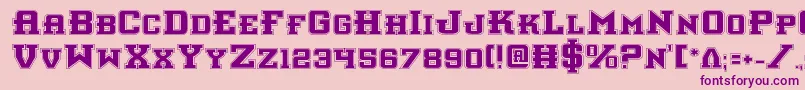 Interceptorp Font – Purple Fonts on Pink Background