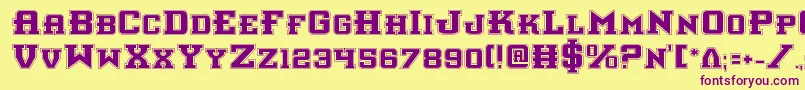 Interceptorp Font – Purple Fonts on Yellow Background