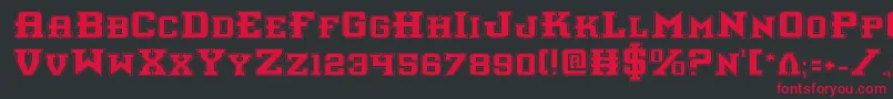 Interceptorp Font – Red Fonts on Black Background