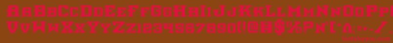 Interceptorp Font – Red Fonts on Brown Background