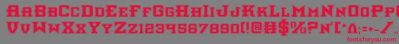 Interceptorp Font – Red Fonts on Gray Background