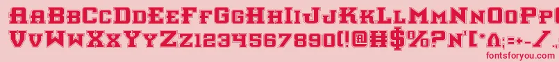 Interceptorp Font – Red Fonts on Pink Background