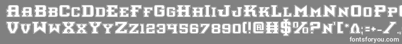 Interceptorp Font – White Fonts on Gray Background
