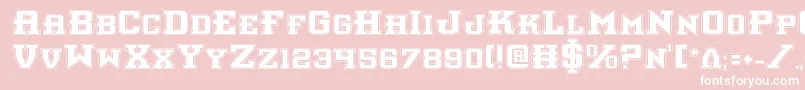 Interceptorp-Schriftart – Weiße Schriften auf rosa Hintergrund