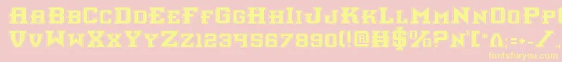 Interceptorp Font – Yellow Fonts on Pink Background