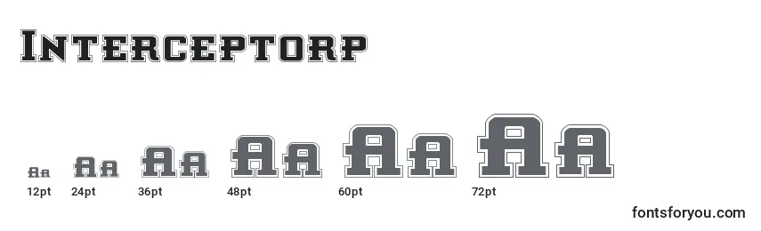 Interceptorp Font Sizes