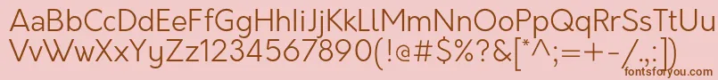 OrkneyLight Font – Brown Fonts on Pink Background