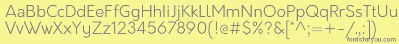 OrkneyLight Font – Gray Fonts on Yellow Background