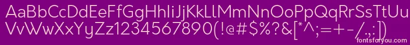 OrkneyLight Font – Pink Fonts on Purple Background