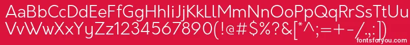 OrkneyLight Font – White Fonts on Red Background