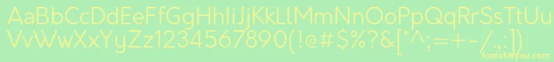 Шрифт OrkneyLight – жёлтые шрифты на зелёном фоне