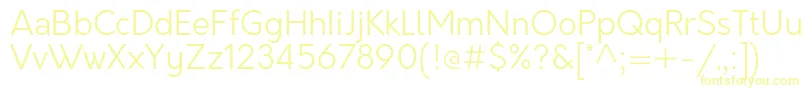 OrkneyLight Font – Yellow Fonts on White Background